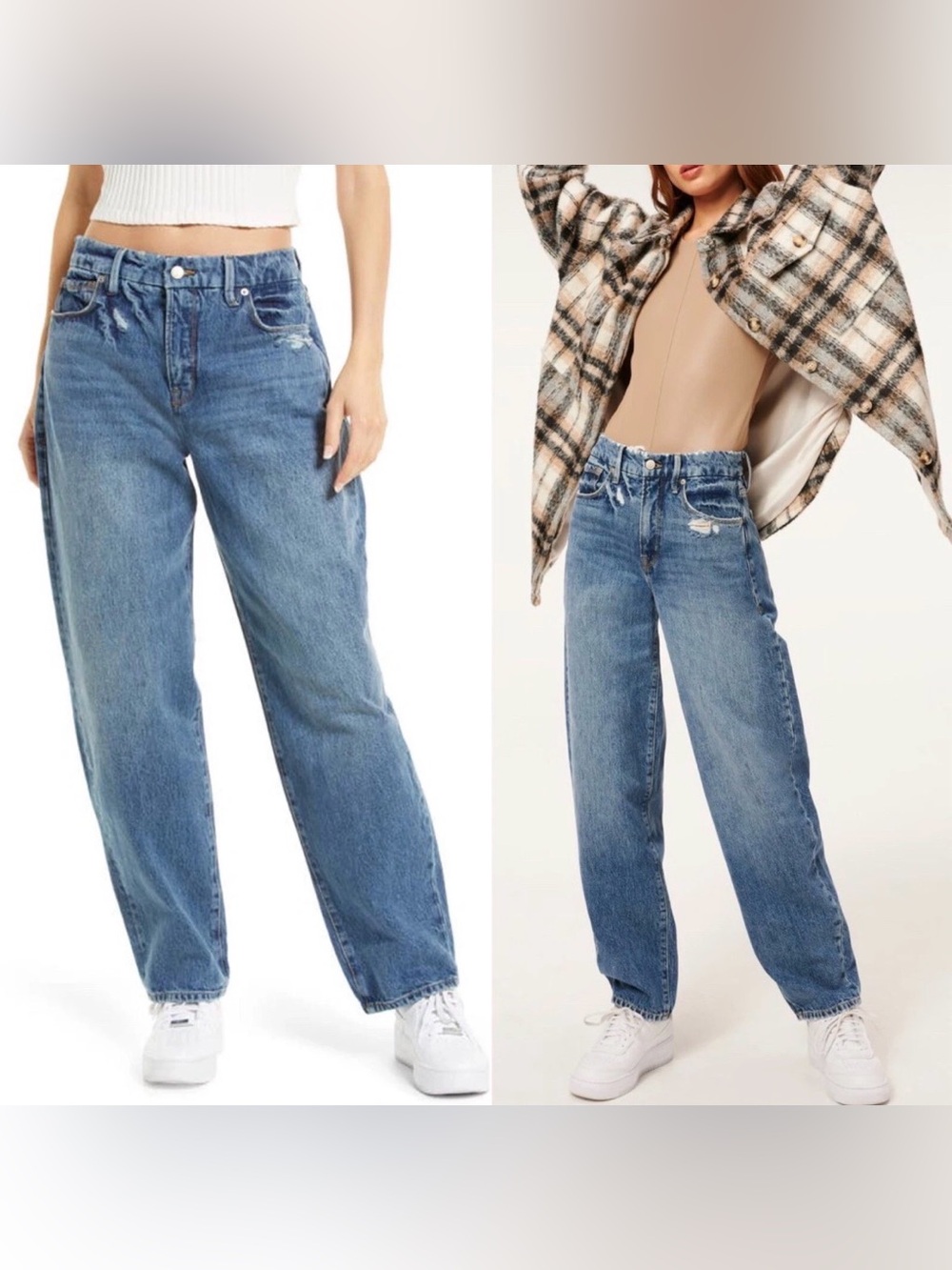 Good American good 90s straight leg jeans in blue - 27/4 nwt